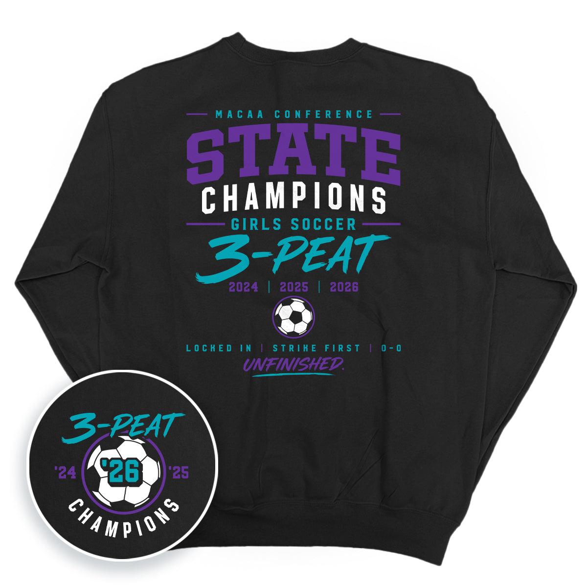 CCS Girls Soccer State Champs 2026 (Front + Back Print)