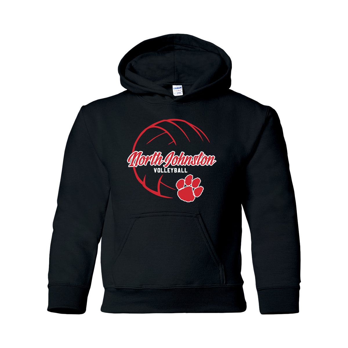 North Johnston Volleyball Black (Kids - Front + Back Print)