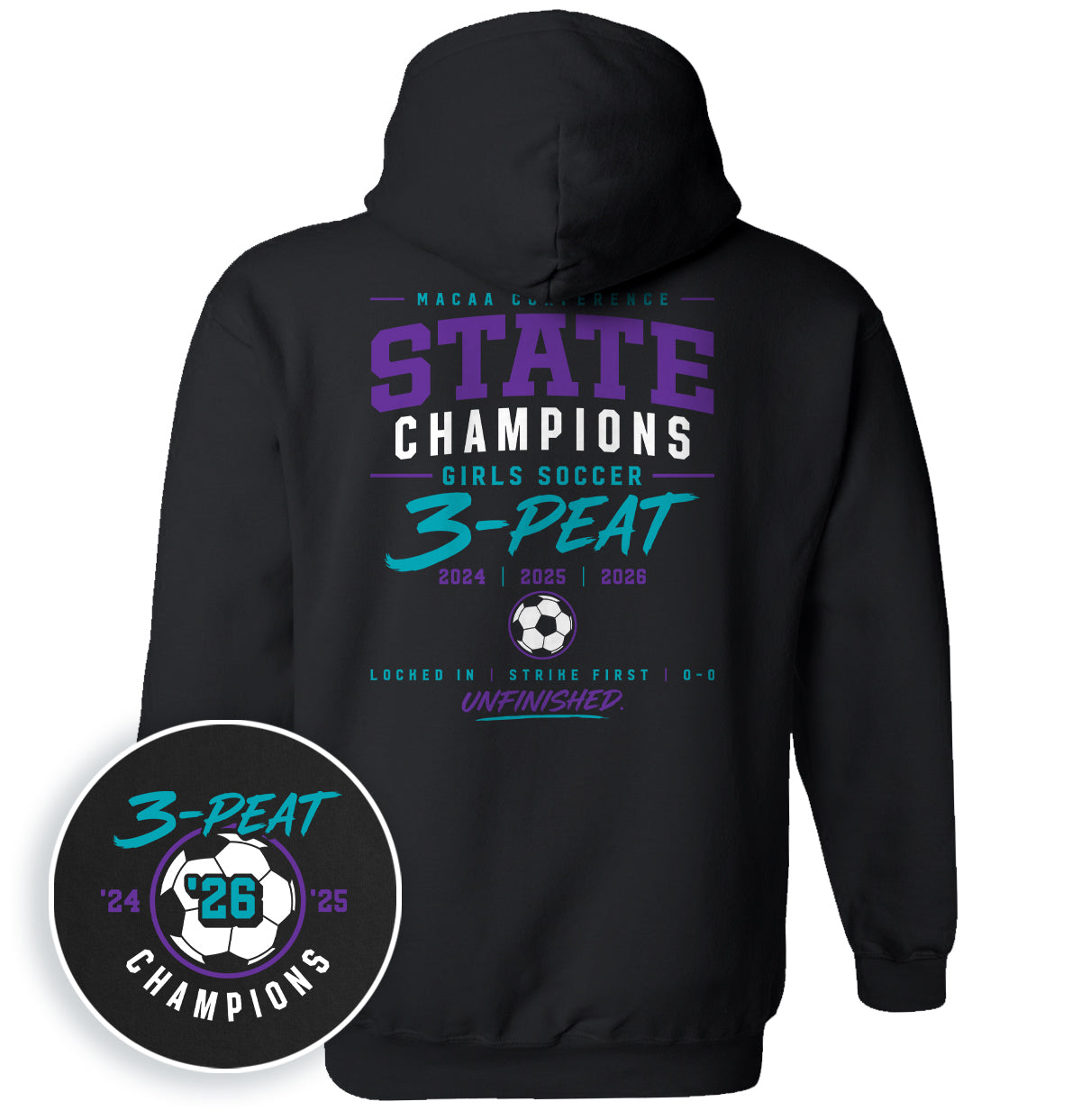 CCS Girls Soccer State Champs 2026 (Front + Back Print)