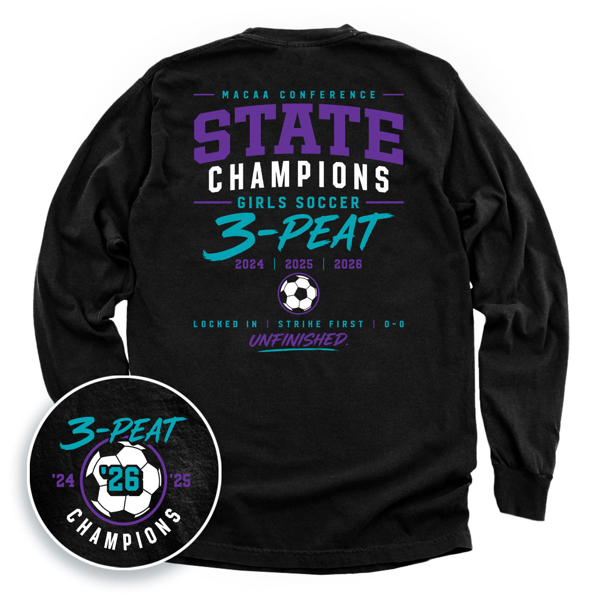 CCS Girls Soccer State Champs 2026 (Front + Back Print)