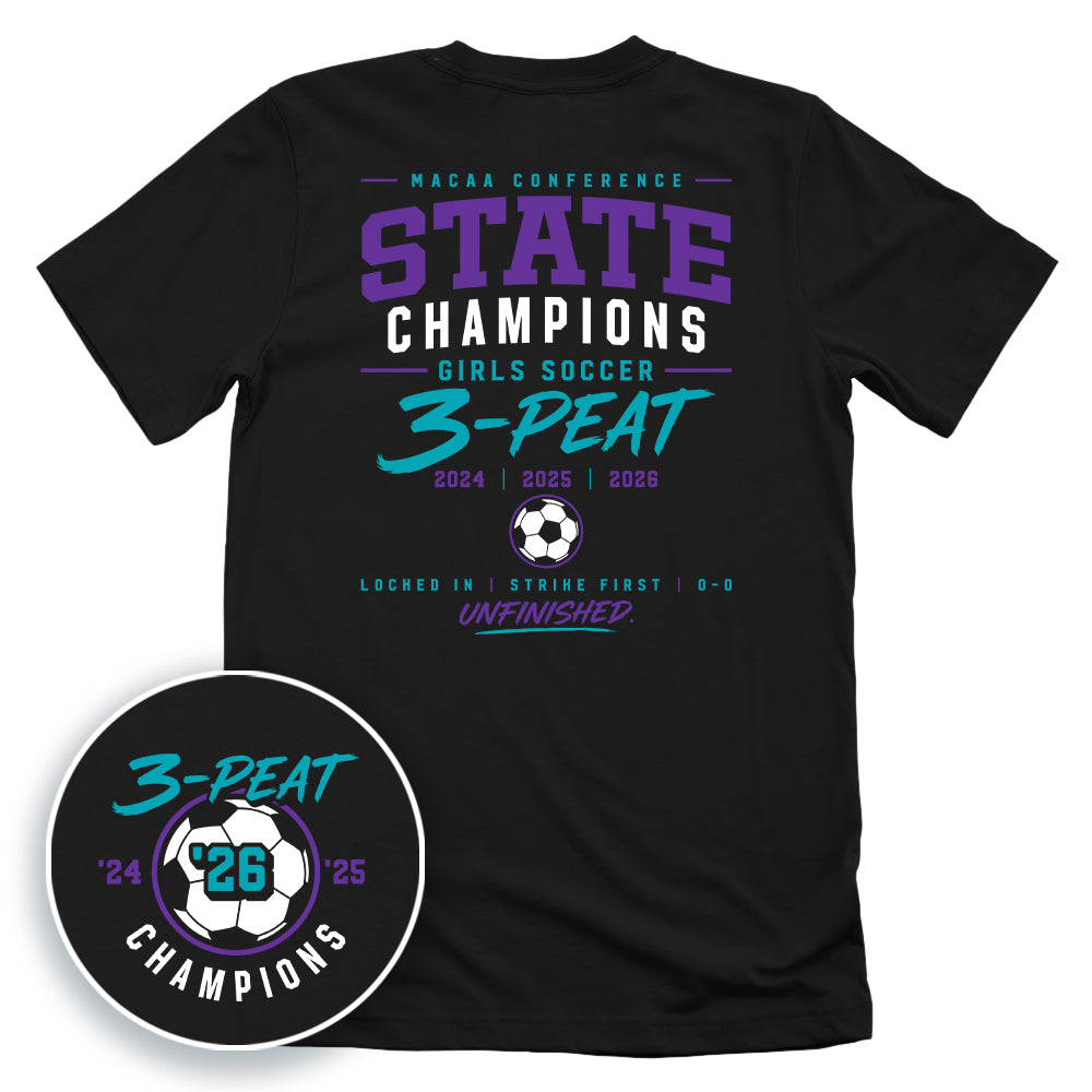 CCS Girls Soccer State Champs 2026 (Front + Back Print)
