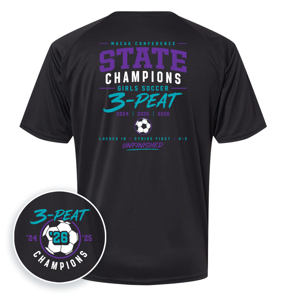 CCS Girls Soccer State Champs 2026 (Front + Back Print)