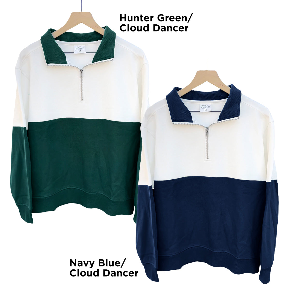 Colorblock Quarter Zip Pullover - 1181CQZ