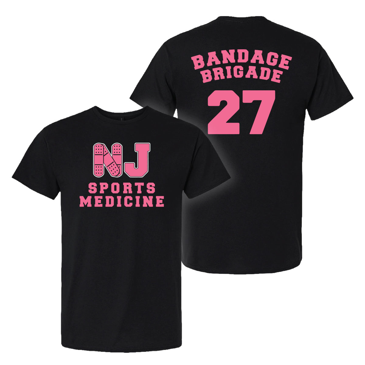 NJ Bandage Brigade Black Tee (Gildan)
