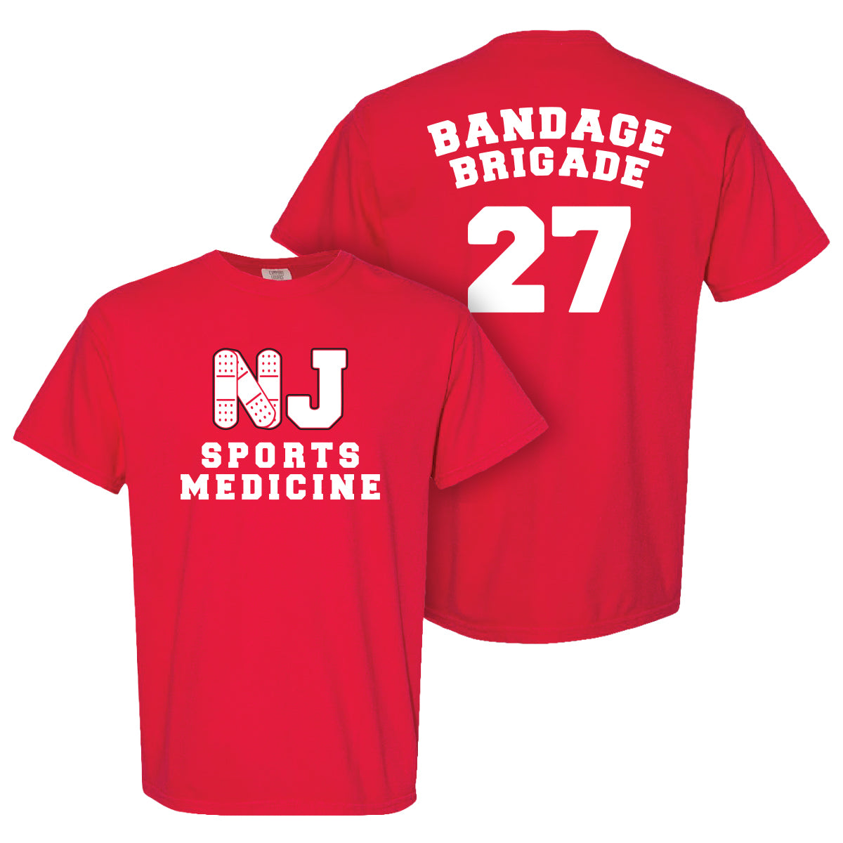 NJ Bandage Brigade Red Tee (Comfort Colors)