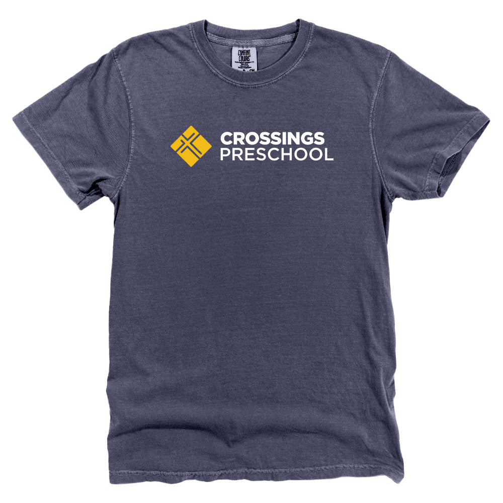 Crossings Preschool Tee - Navy Comfort Colors (Adult)