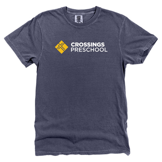Crossings Preschool Tee - Navy Comfort Colors (Adult)