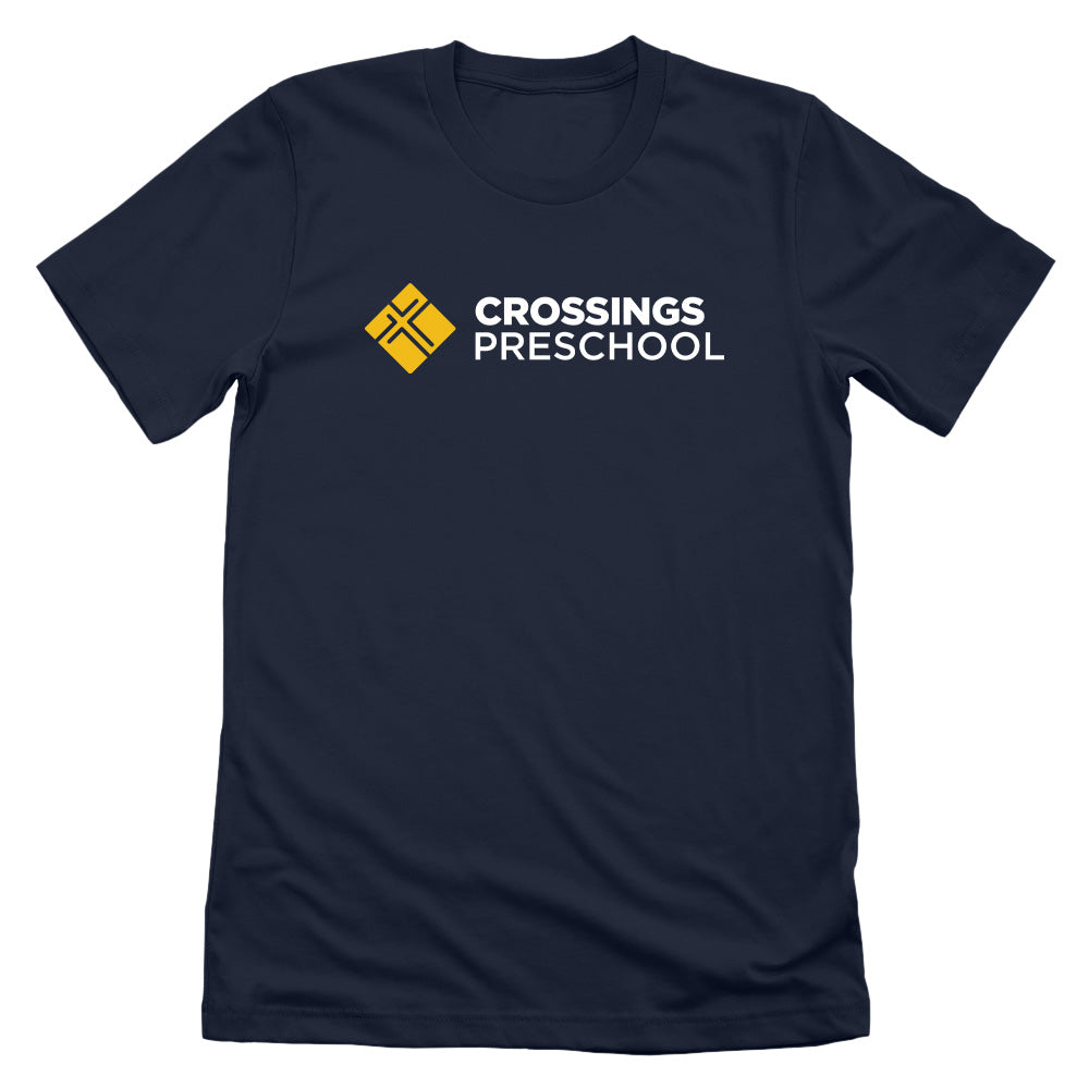 Crossings Preschool Navy Tee (Adult)