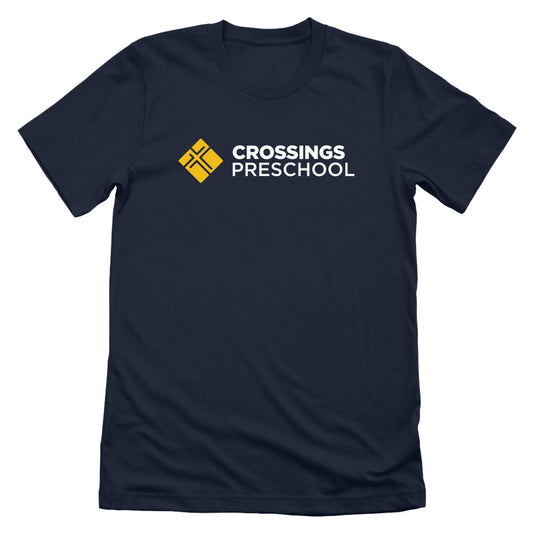 Crossings Preschool Navy Tee (Adult)