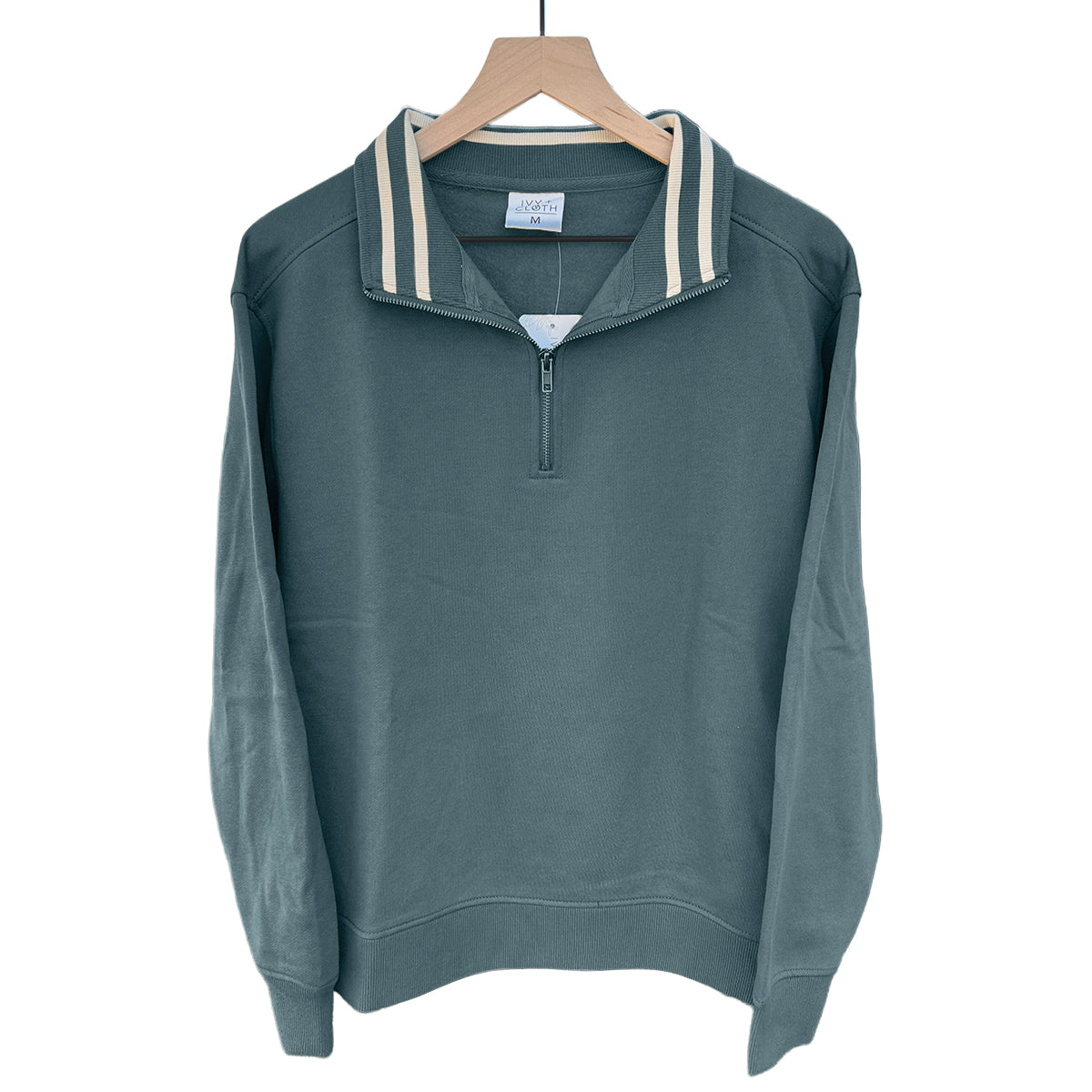 Stripe Quarter Zip Pullover - 1048QZ