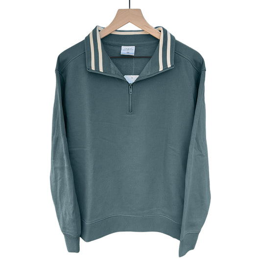 Stripe Quarter Zip Pullover - 1048QZ