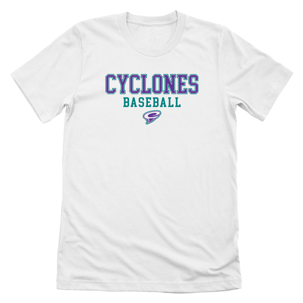 CCS Cyclones Baseball - Purple (Front Print)
