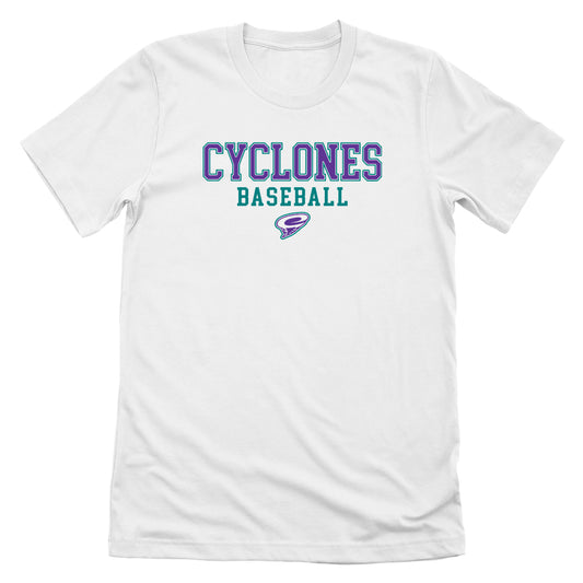 CCS Cyclones Baseball - Purple (Front Print)